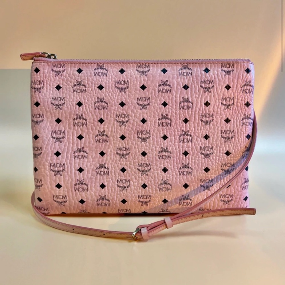 MCM Crossbody Pouch in Powder Pink